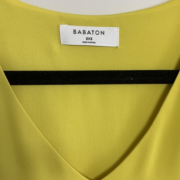 Aritzia Babaton Blouse Murphy Long Sleeve Yellow - Picture 7 of 9